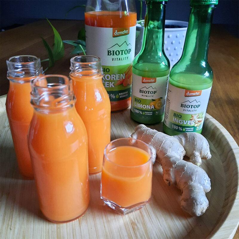 Ingverjevo-korenčkov shot